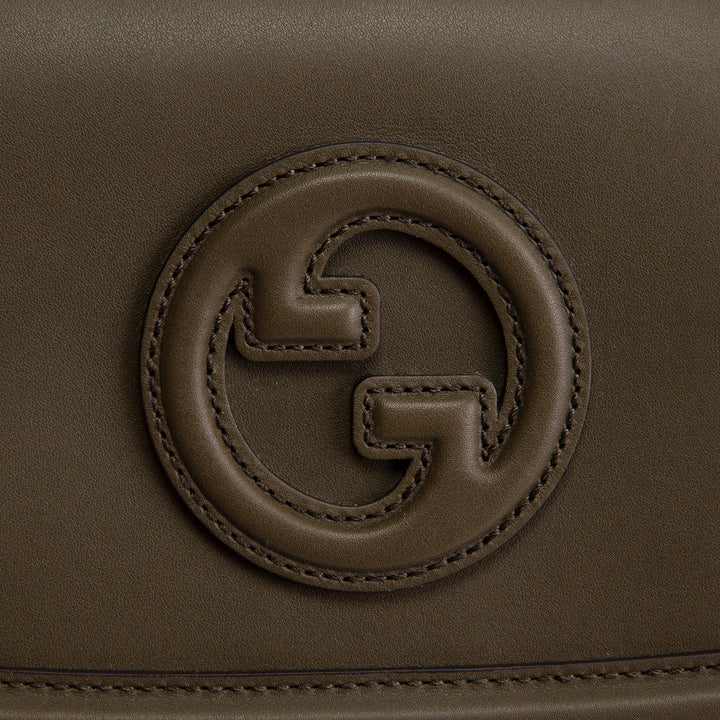 GUCCI Blondie Medium Top Handle Shoulder Bag - Olive Green