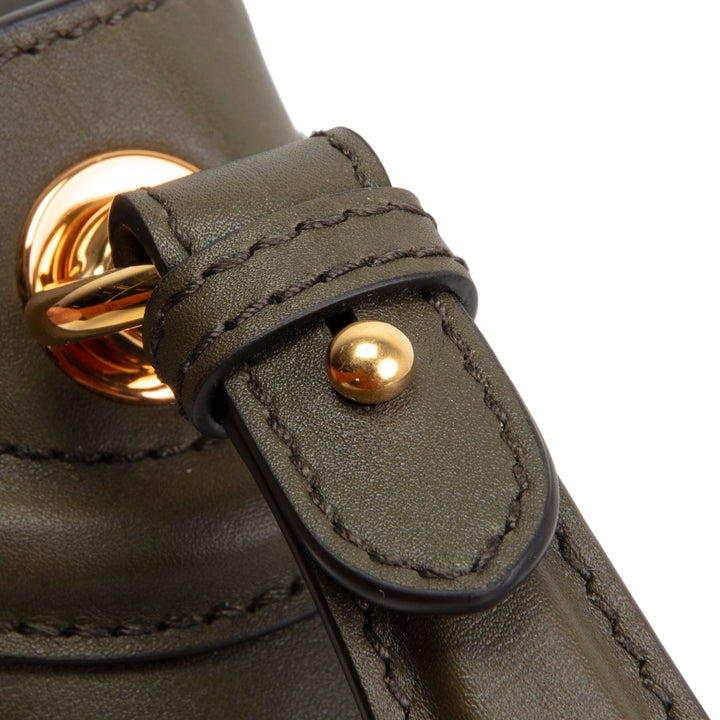 GUCCI Blondie Medium Top Handle Shoulder Bag - Olive Green