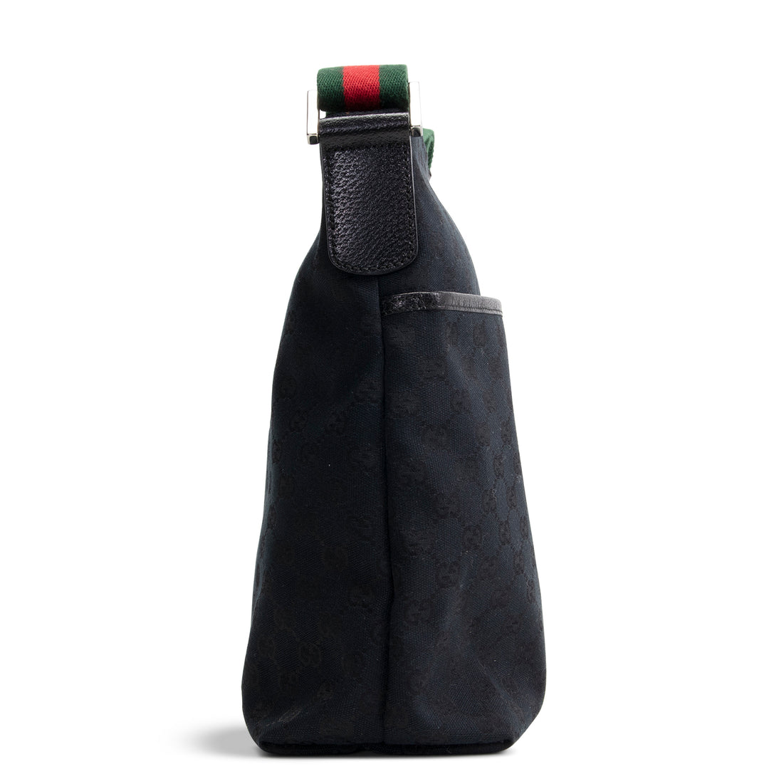 GUCCI GG Canvas Web Messenger - Black