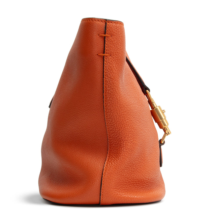 GUCCI Soft Leather Jackie Bucket Bag