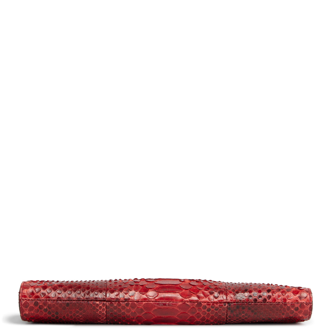 GUCCI Python Bamboo Clutch - Red