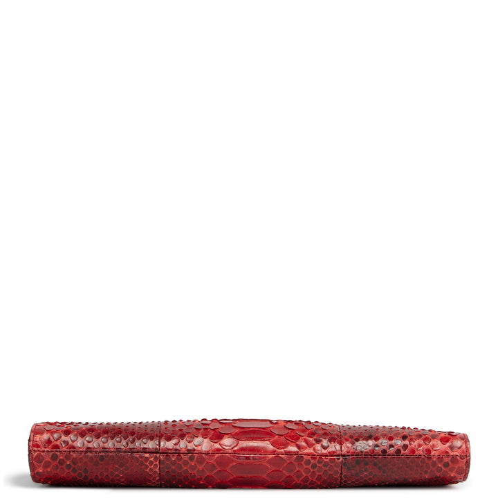 GUCCI Python Bamboo Clutch - Red