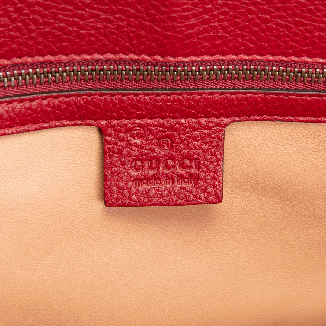 GUCCI Python Bamboo Clutch - Red