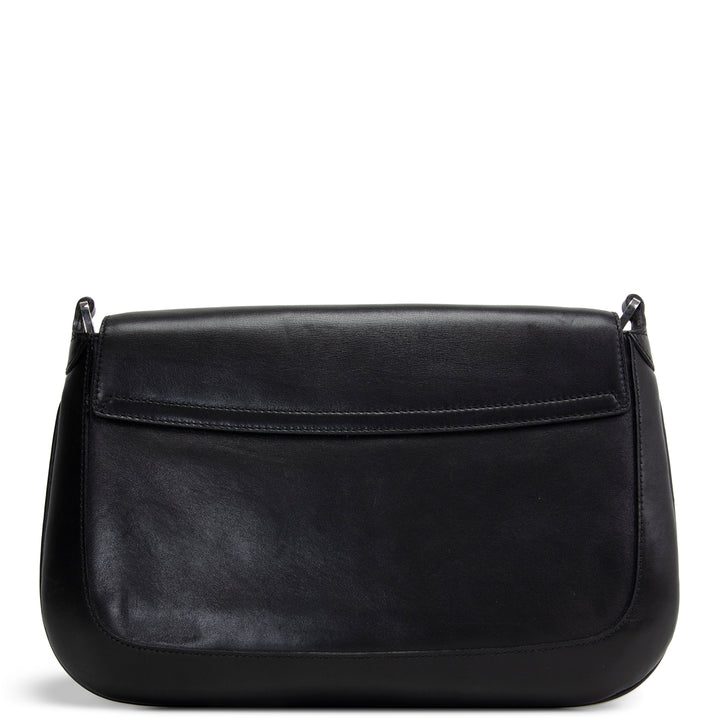 GUCCI Leather Flap Shoulder Bag - Black OUTLET FINAL SALE