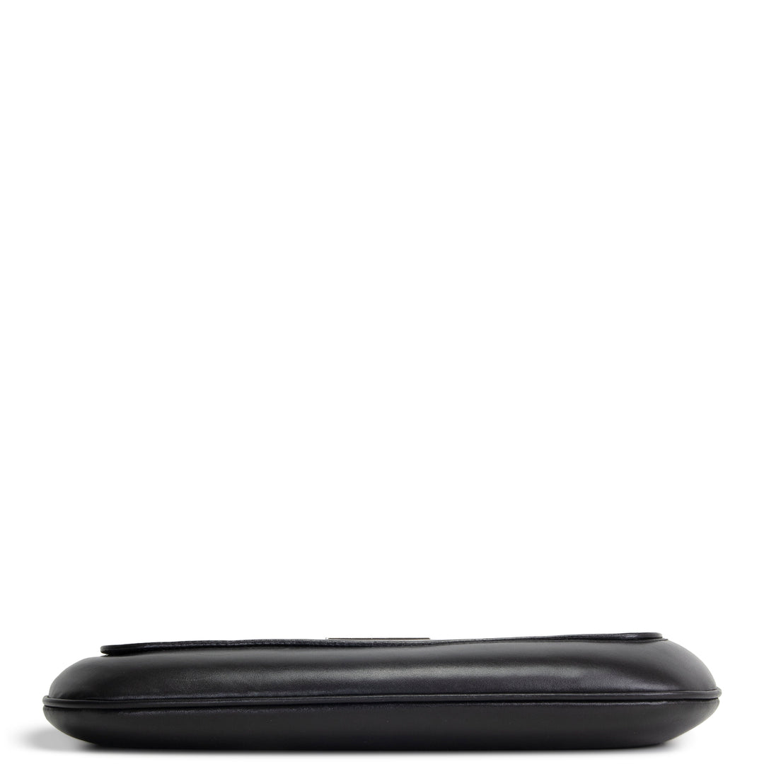 GUCCI Leather Flap Shoulder Bag - Black OUTLET FINAL SALE