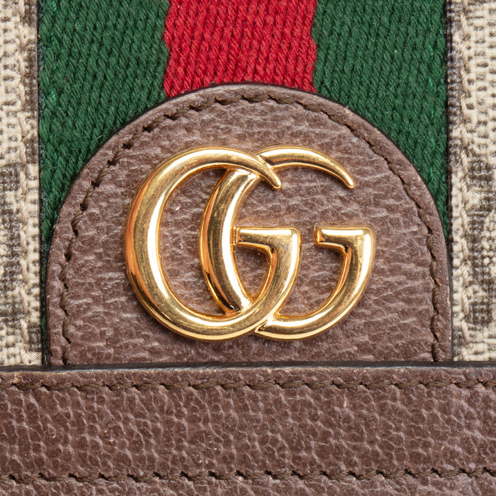GUCCI Ophidia GG Supreme Compact Wallet