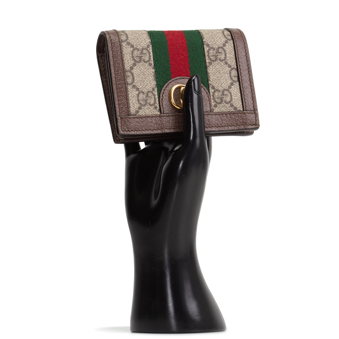 GUCCI Ophidia GG Supreme Compact Wallet