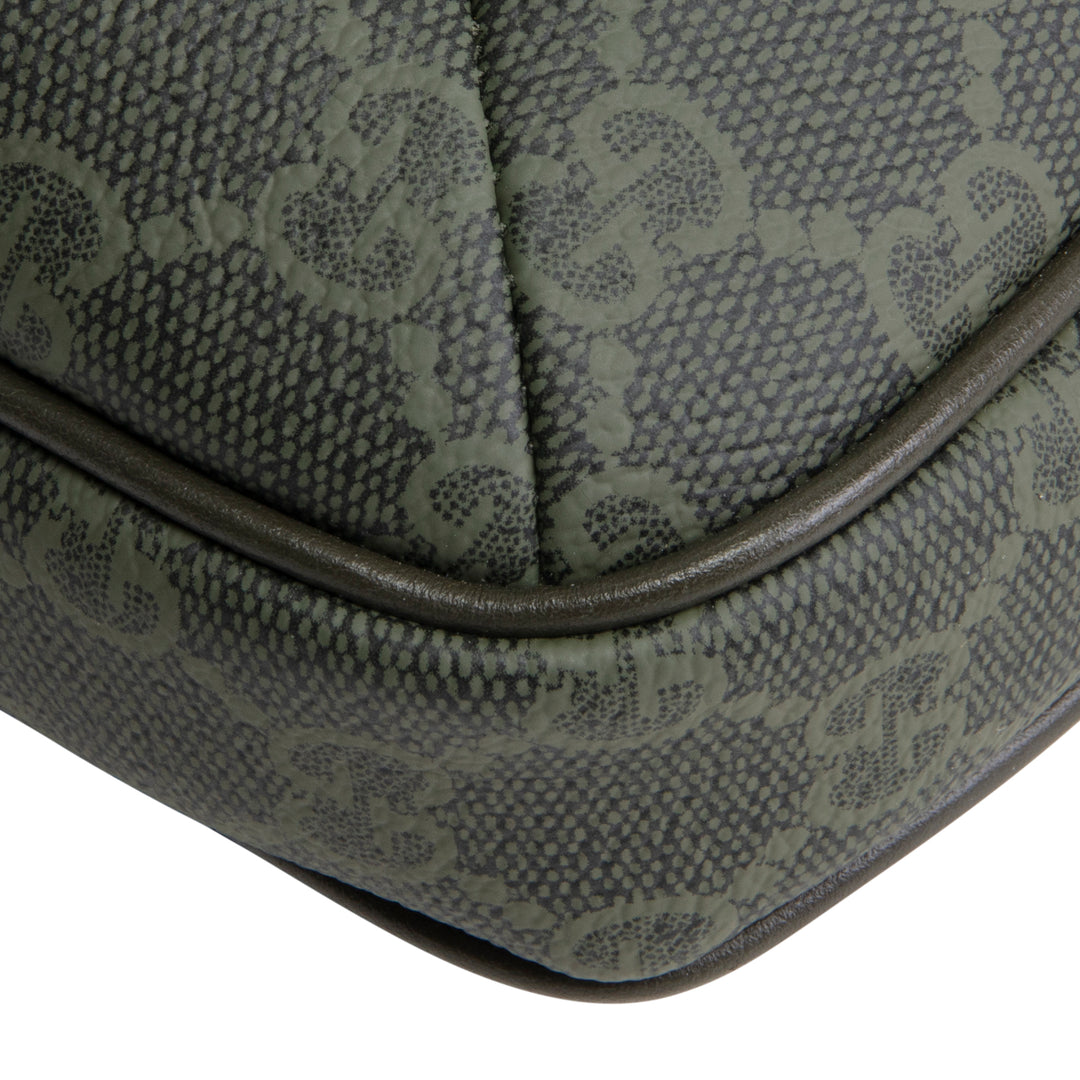 GUCCI GG Supreme Monogram  Sling Bag - Forest Green