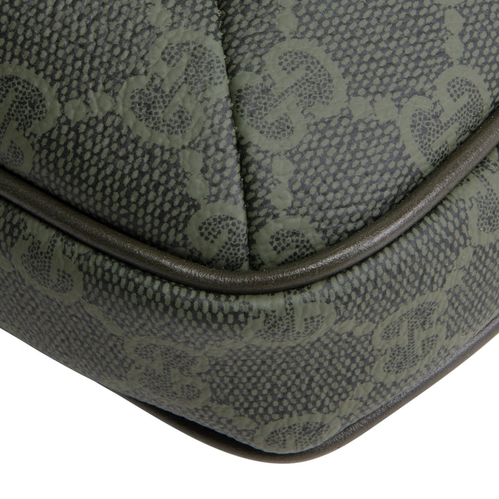 GUCCI GG Supreme Monogram  Sling Bag - Forest Green
