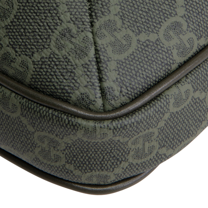 GUCCI GG Supreme Monogram  Sling Bag - Forest Green