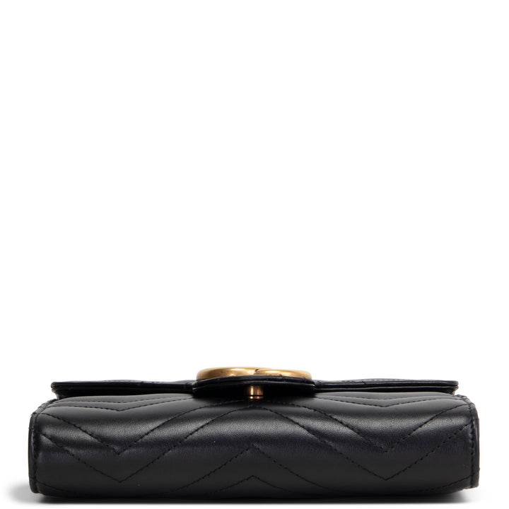 GUCCI Matelasse GG Marmont Wallet on Chain - Black