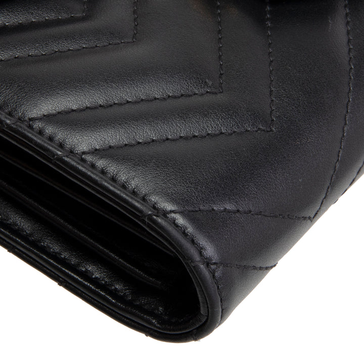GUCCI Matelasse GG Marmont Wallet on Chain - Black