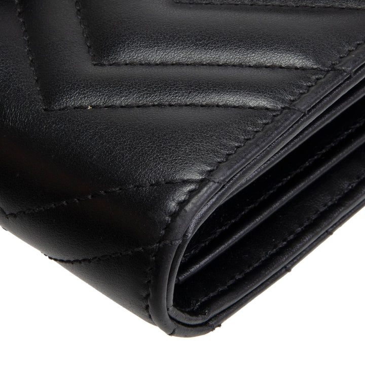 GUCCI Matelasse GG Marmont Wallet on Chain - Black