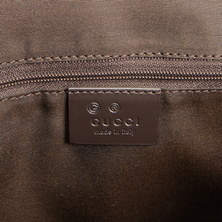 GUCCI GG Nylon Full Moon Tote - Brown
