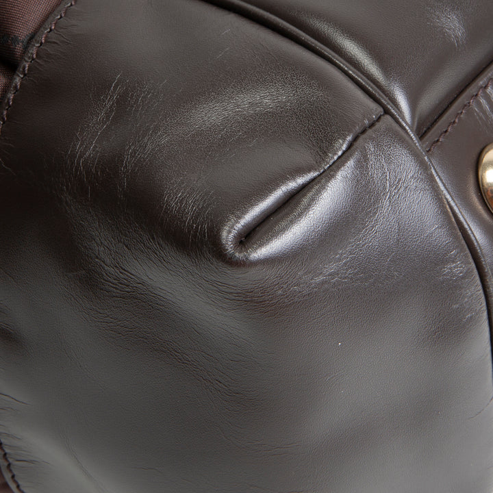 GUCCI GG Nylon Full Moon Tote - Brown