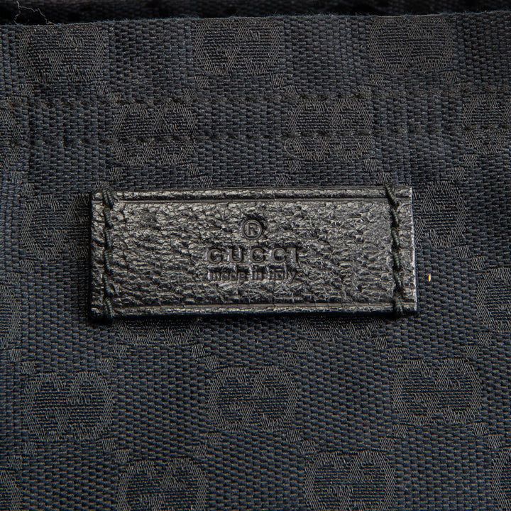 GUCCI GG Canvas Web Handle Tote - Black