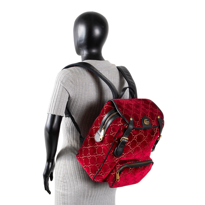 GUCCI GG Velvet Backpack