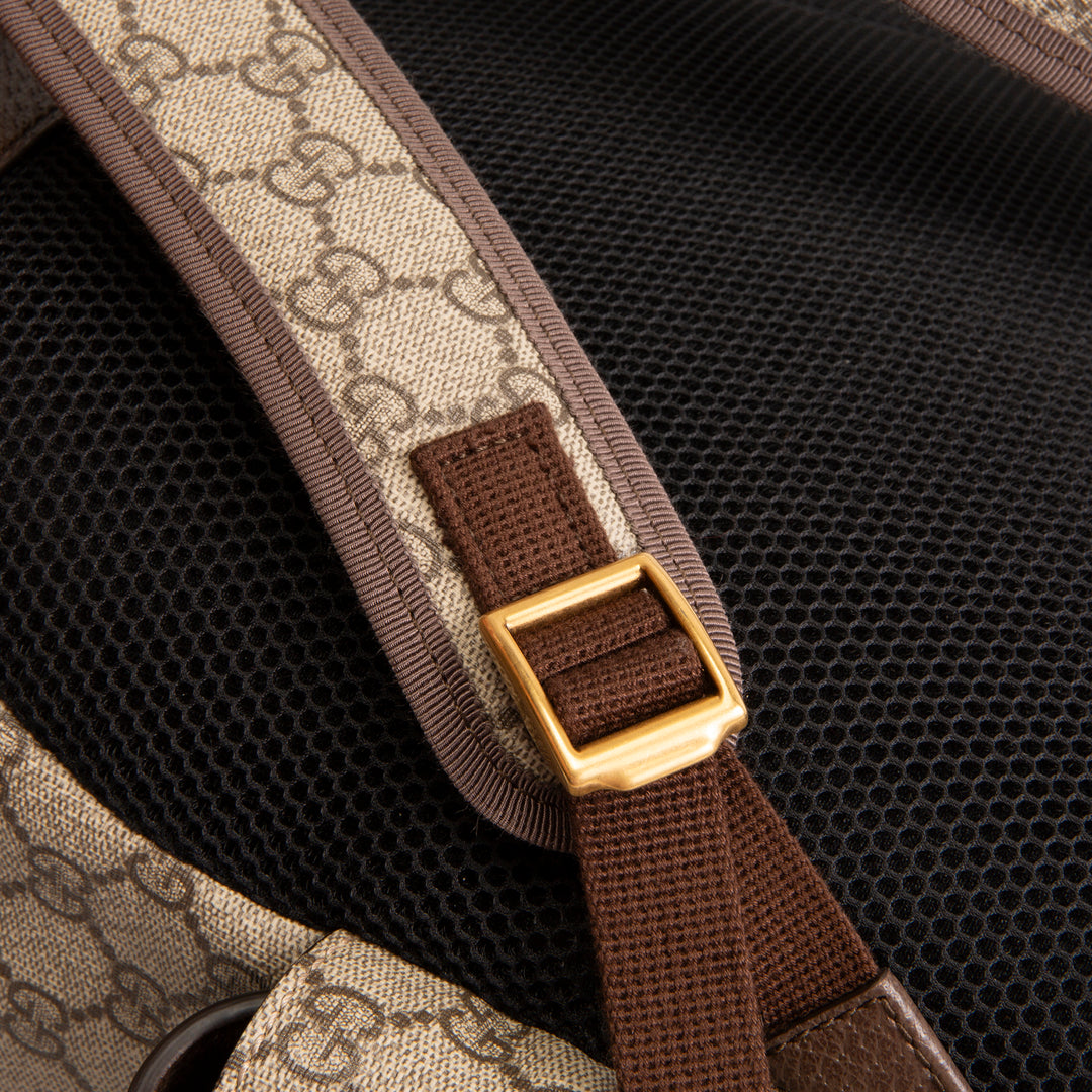 GUCCI GG Supreme Medium Ophidia Backpack - Beige & Ebony