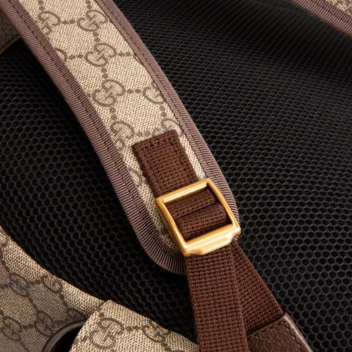 GUCCI GG Supreme Medium Ophidia Backpack - Beige & Ebony