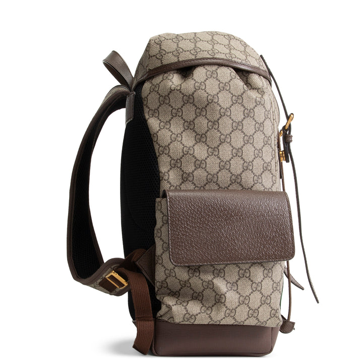 GUCCI GG Supreme Medium Ophidia Backpack - Beige & Ebony