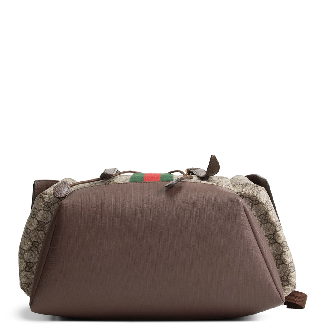 GUCCI GG Supreme Medium Ophidia Backpack - Beige & Ebony