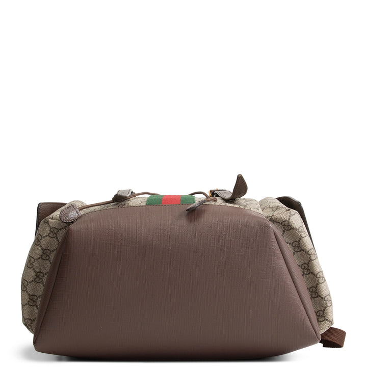 GUCCI GG Supreme Medium Ophidia Backpack - Beige & Ebony