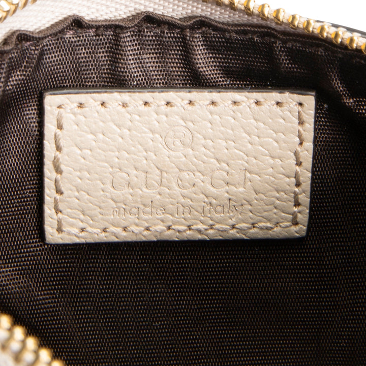 GUCCI GG Supreme Key Pouch - Cream