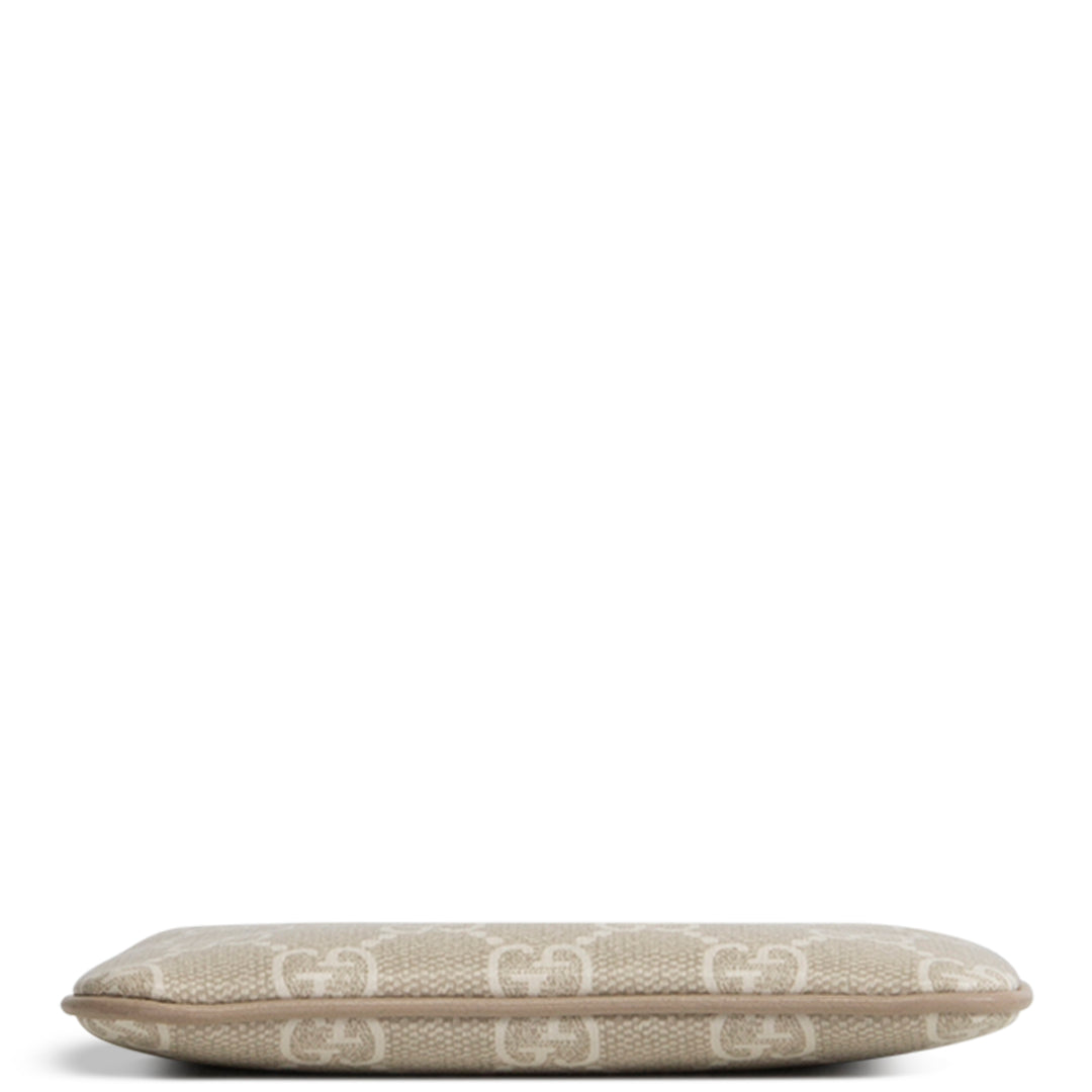 GUCCI GG Supreme Key Pouch - Cream