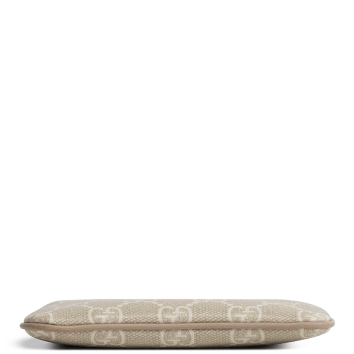 GUCCI GG Supreme Key Pouch - Cream