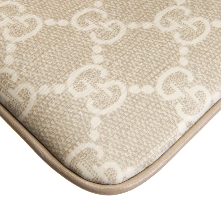 GUCCI GG Supreme Key Pouch - Cream