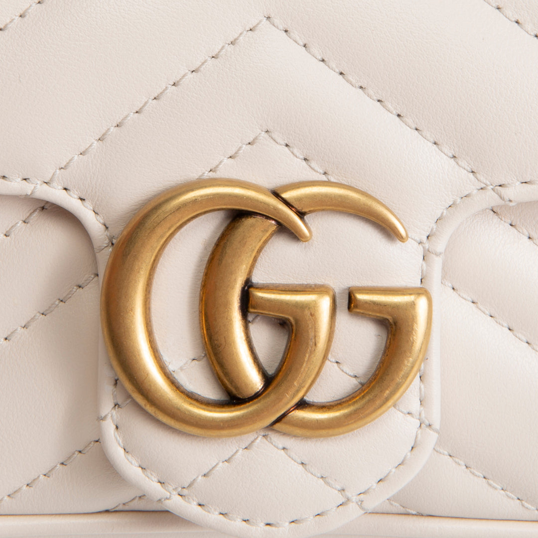 GUCCI Super Mini GG Marmont - White