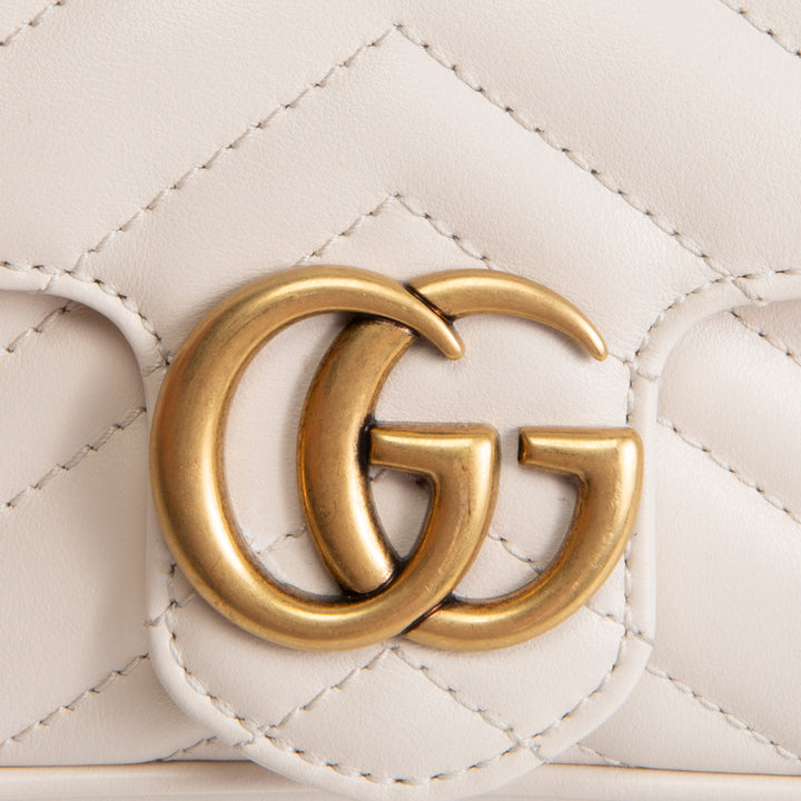 GUCCI Super Mini GG Marmont - White