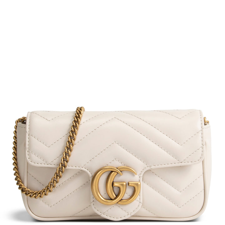 GUCCI Super Mini GG Marmont - White