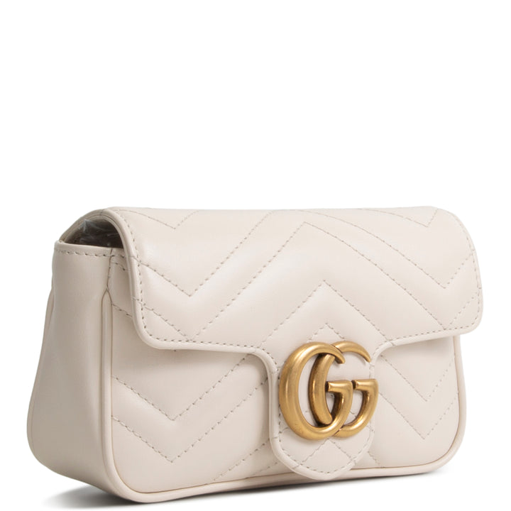GUCCI Super Mini GG Marmont - White