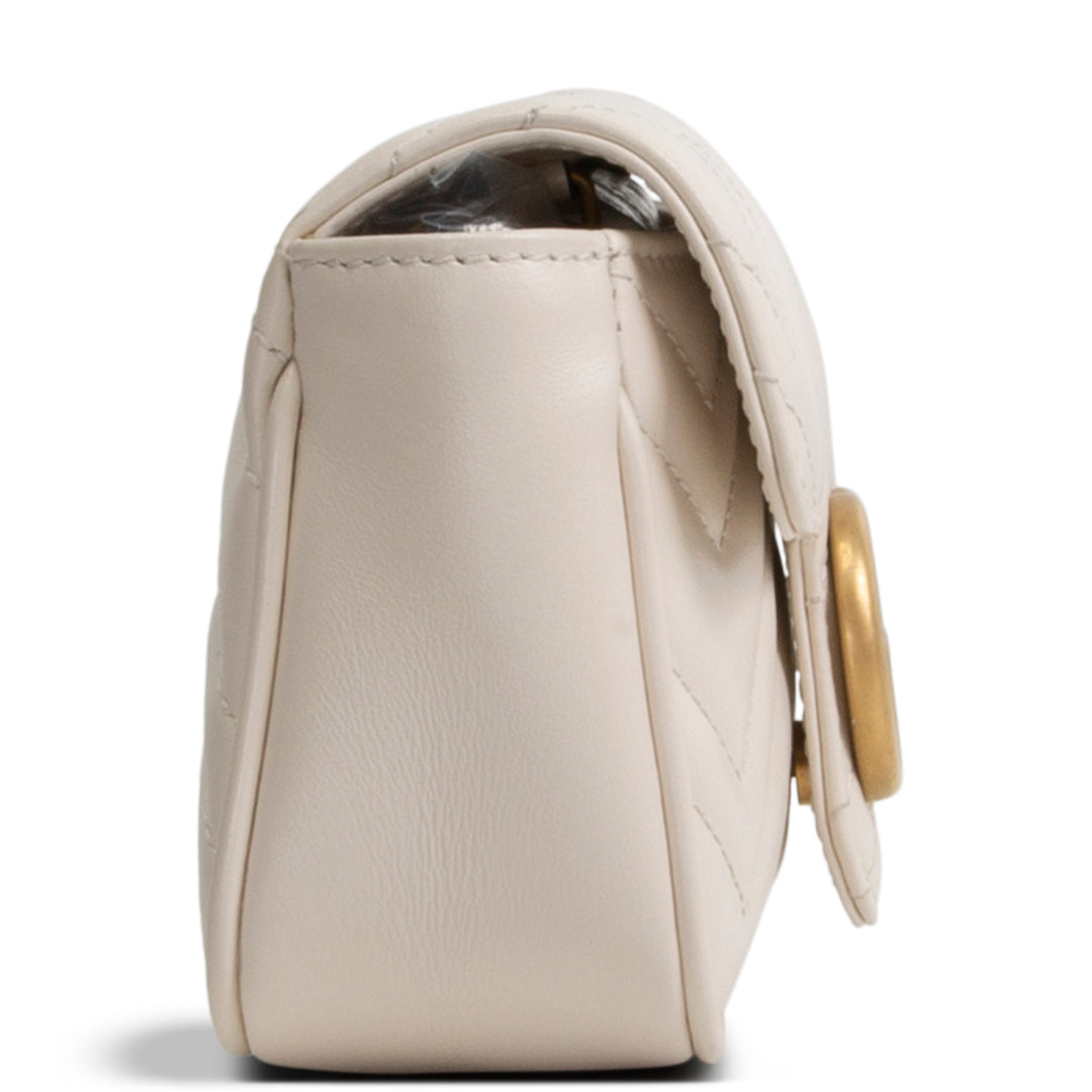 GUCCI Super Mini GG Marmont - White