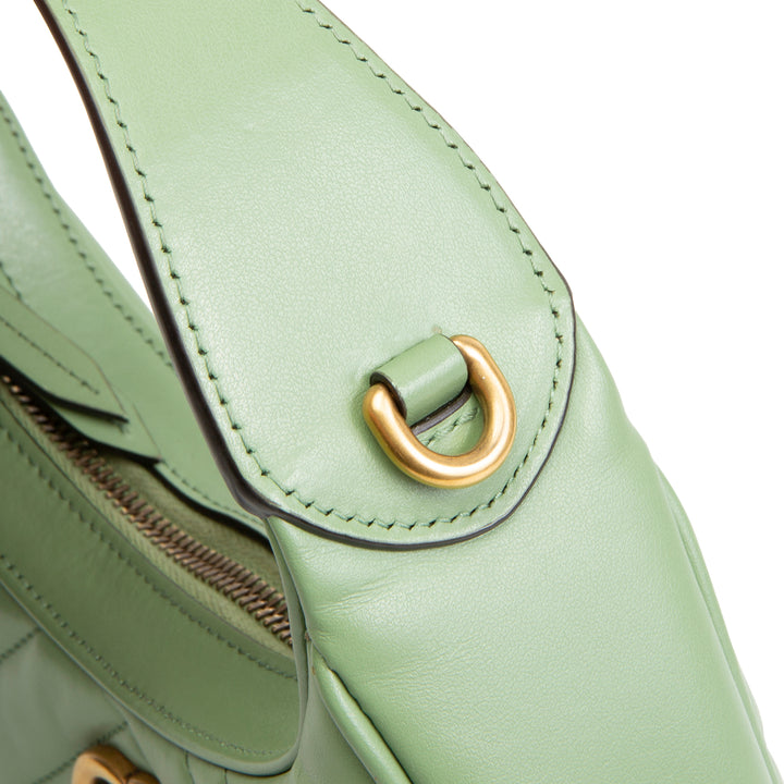 GUCCI GG Marmont Mini Half Moon Hobo - Green