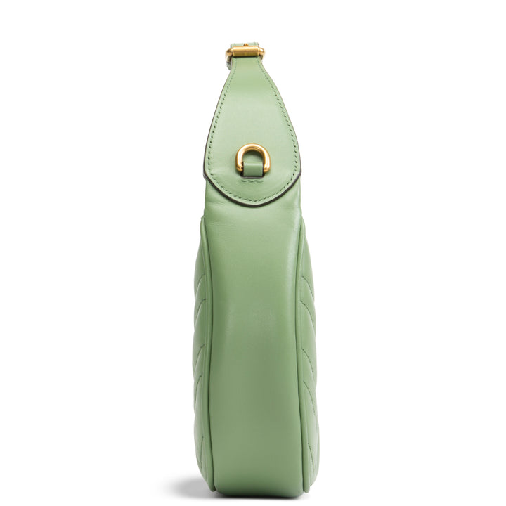 GUCCI GG Marmont Mini Half Moon Hobo - Green