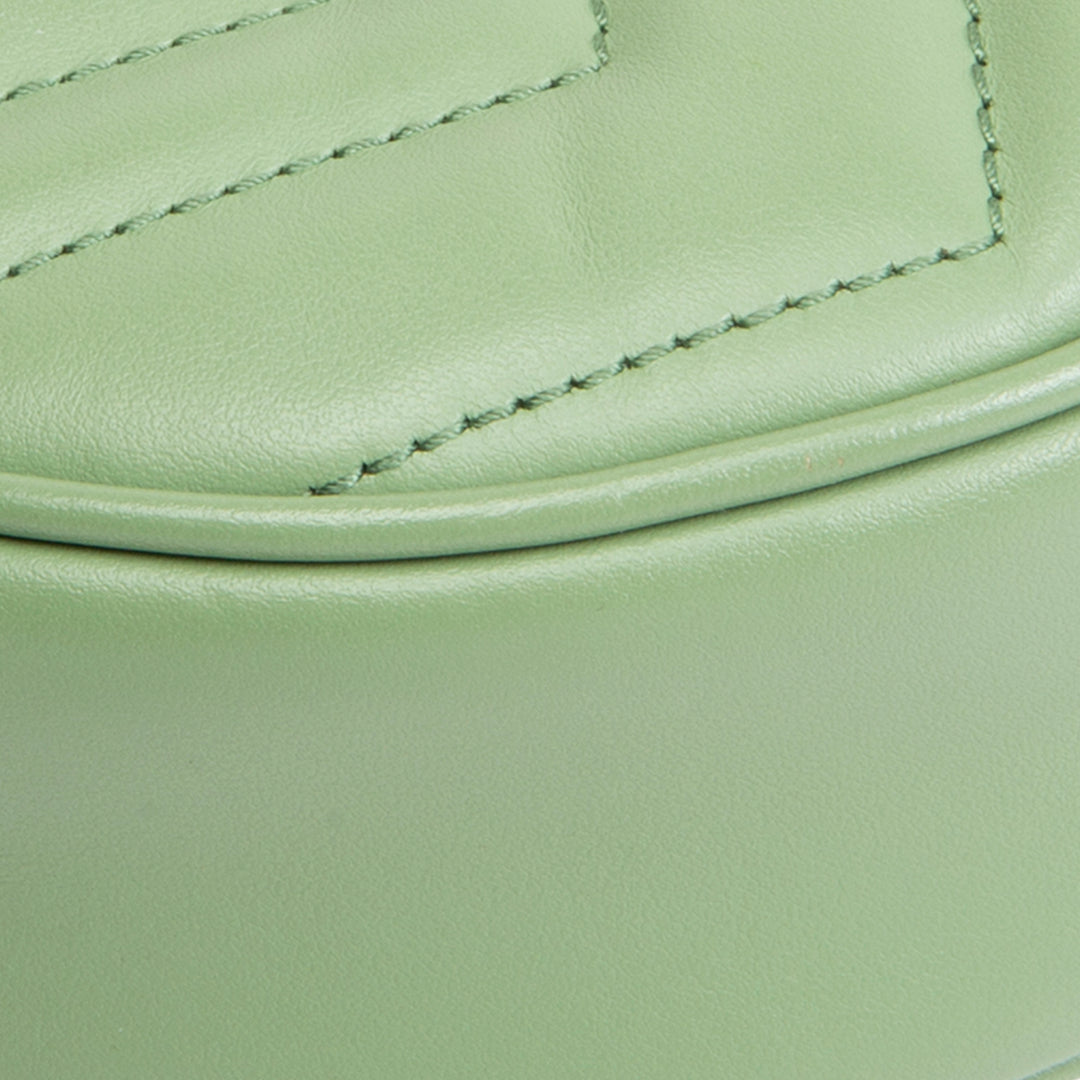 GUCCI GG Marmont Mini Half Moon Hobo - Green