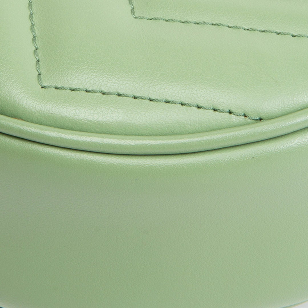 GUCCI GG Marmont Mini Half Moon Hobo - Green