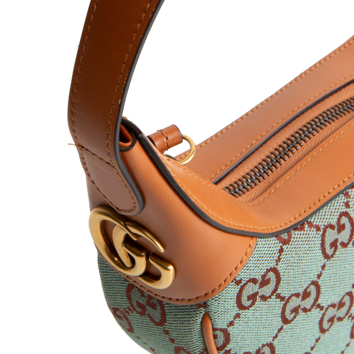 GUCCI GG Ophidia Hobo Mini - Pale Blue & Brown