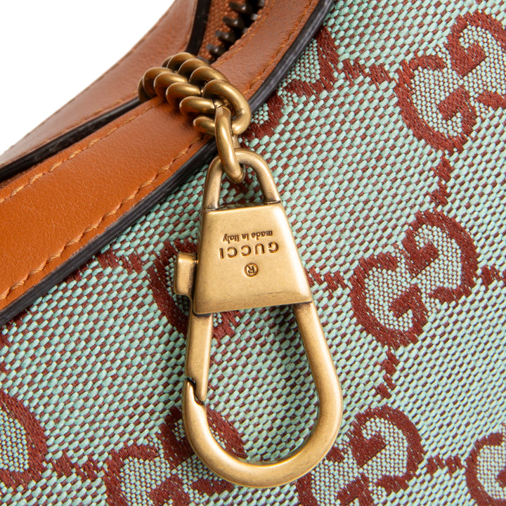 GUCCI GG Ophidia Hobo Mini - Pale Blue & Brown