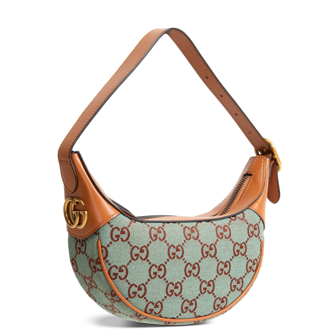 GUCCI GG Ophidia Hobo Mini - Pale Blue & Brown