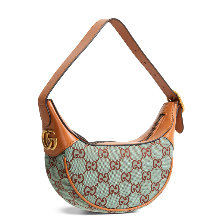 GUCCI GG Ophidia Hobo Mini - Pale Blue & Brown