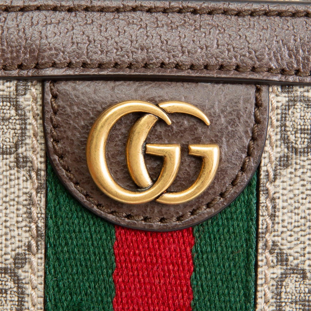 GUCCI GG Supreme Ophidia Trunk Messenger Bag - Beige & Ebony