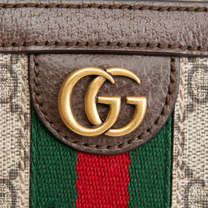 GUCCI GG Supreme Ophidia Trunk Messenger Bag - Beige & Ebony