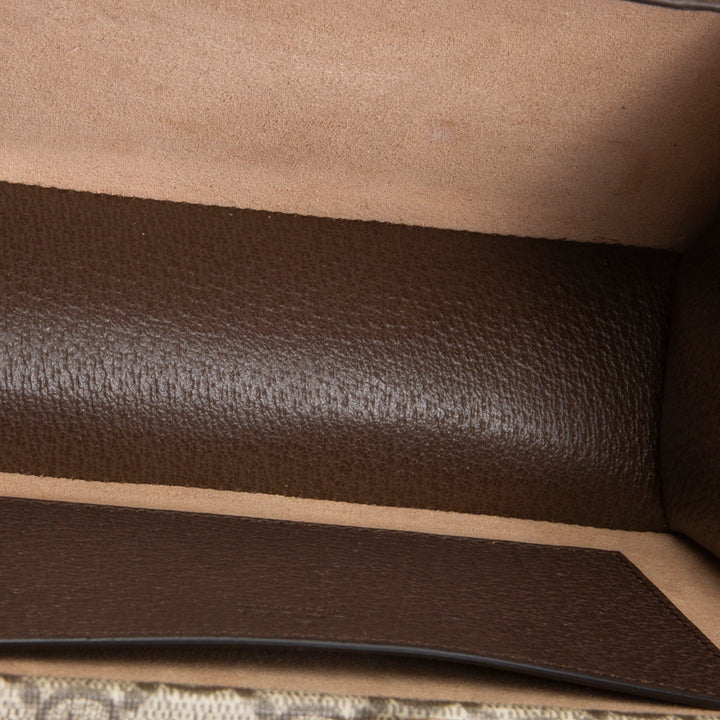 GUCCI GG Supreme Ophidia Trunk Messenger Bag - Beige & Ebony