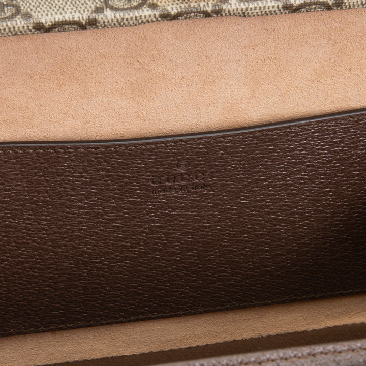 GUCCI GG Supreme Ophidia Trunk Messenger Bag - Beige & Ebony