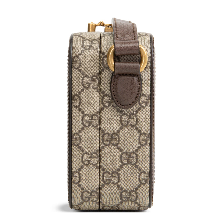 GUCCI GG Supreme Ophidia Trunk Messenger Bag - Beige & Ebony