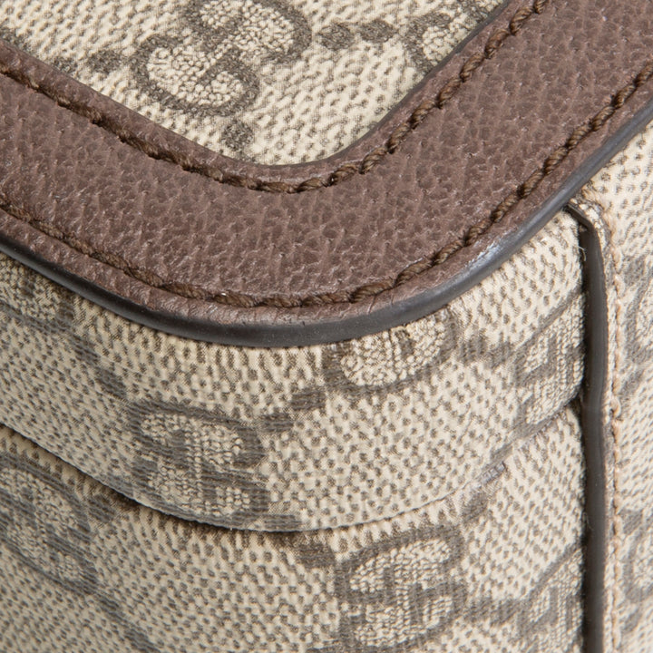GUCCI GG Supreme Ophidia Trunk Messenger Bag - Beige & Ebony