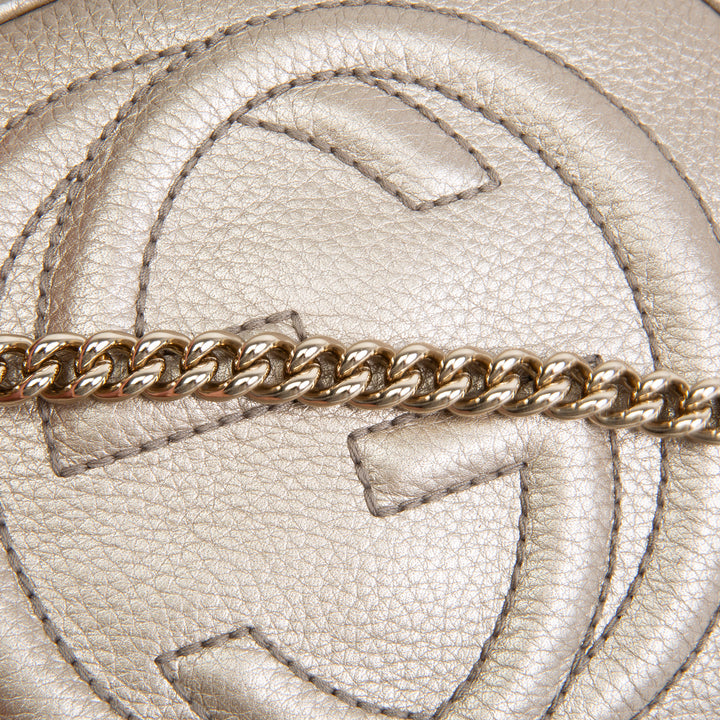 GUCCI Mini Soho Chain Bag - Light Gold